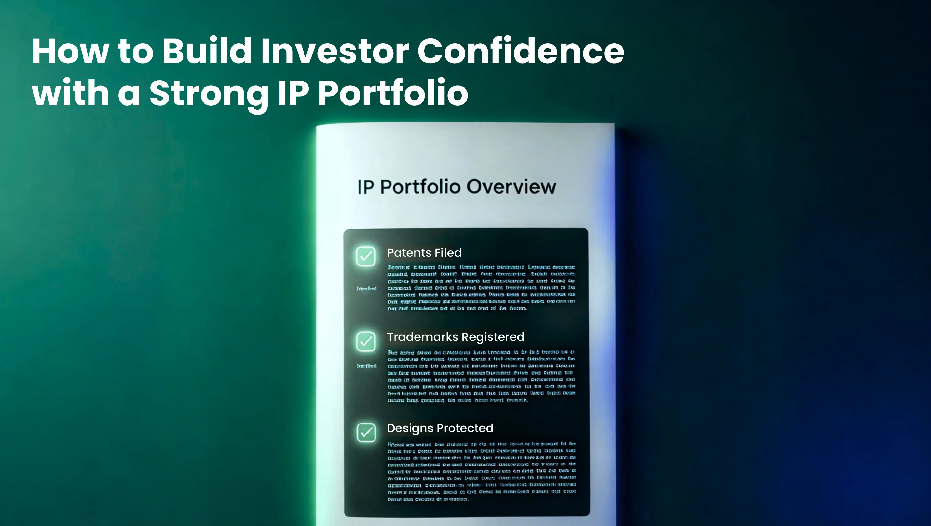 Strong IP Portfolio